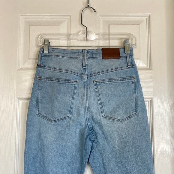 MADEWELL The High-Rise Slim Crop Boyjean Dumas Wash Ripped Edition Size 24 - Picture 8 of 12